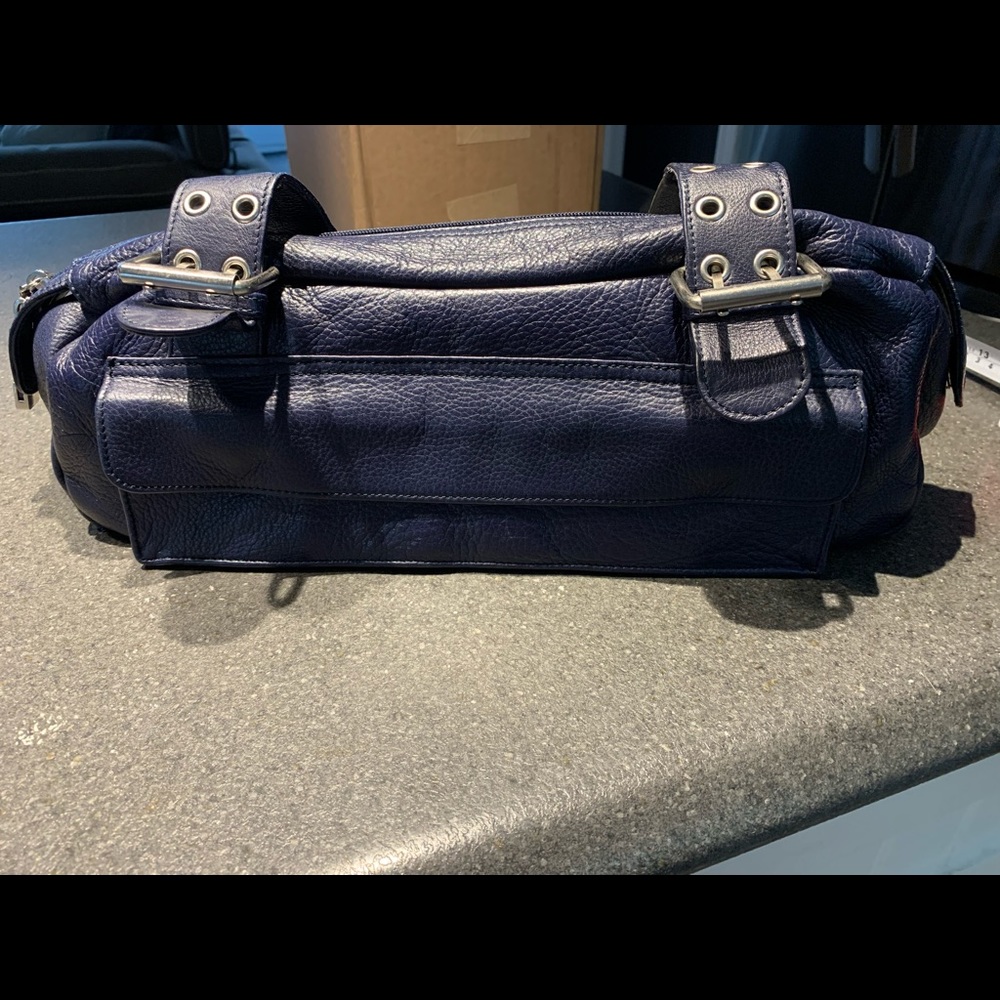 Great condition purple/blue leather shoulder purse